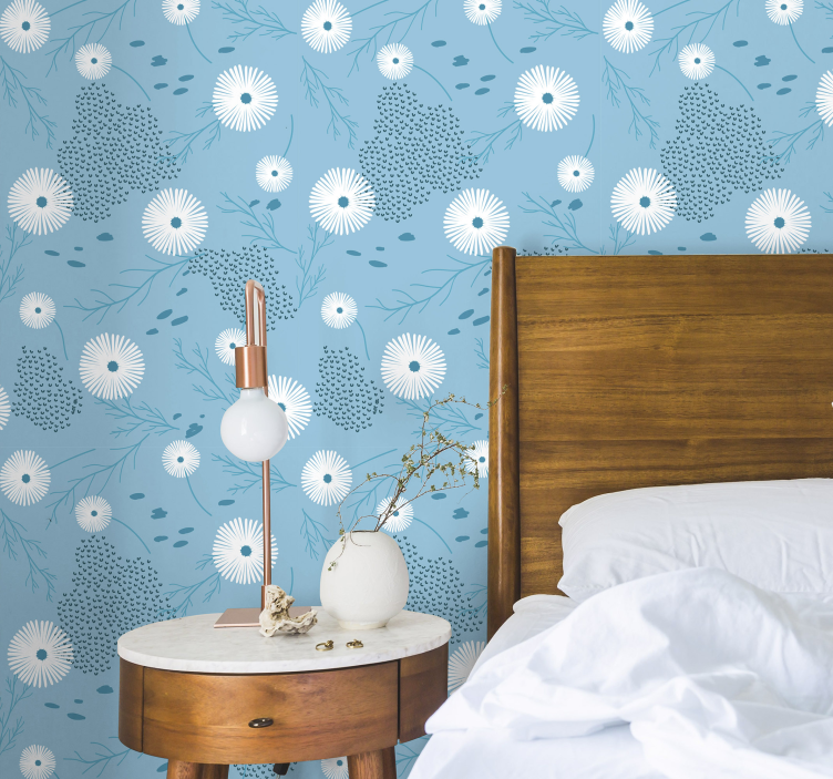 Tapete za zid Cvijeće cvjetni praskasti uzorak - TenStickers