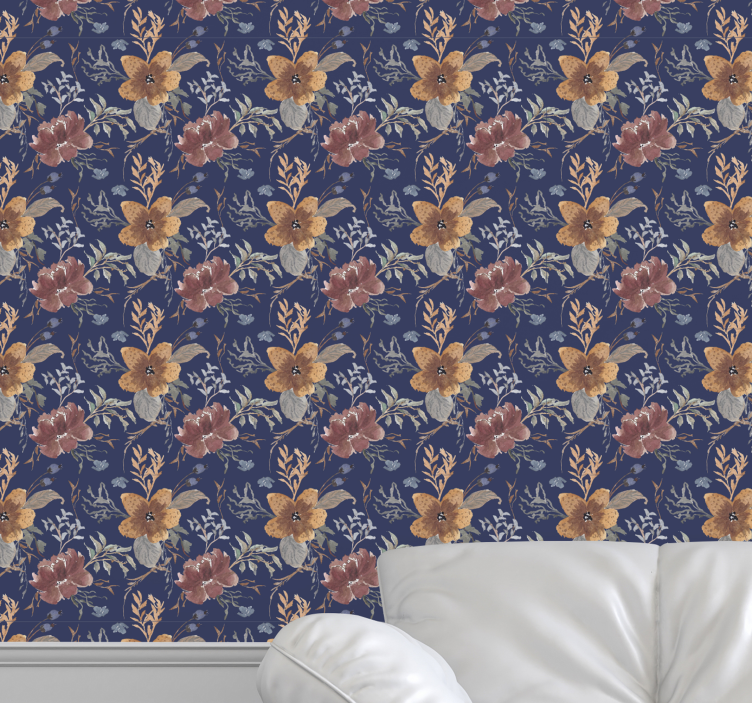 Tapete za zid Cvjetni botanička elegancija - TenStickers