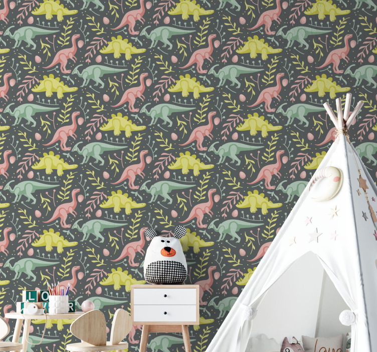 Tapete za zid Dinosaura dinosaur crtani igra - TenStickers