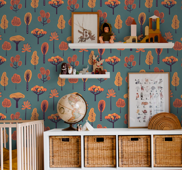 Tapete za zid stablo stilizirani biljni motivi - TenStickers