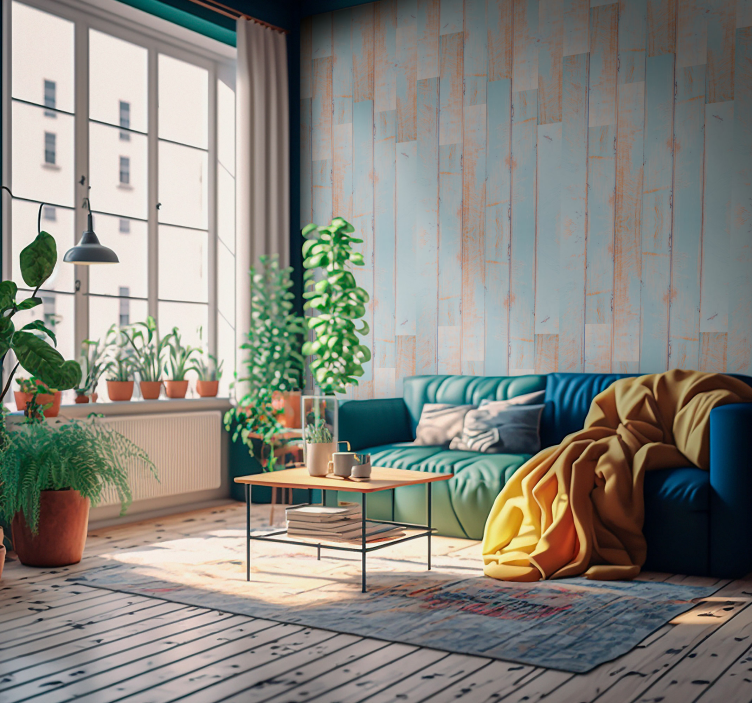 Tapete tekstura i uzoraka distressed Wooden Planks - TenStickers