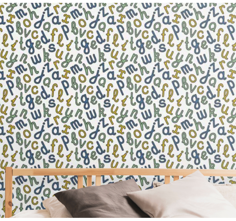 Tapete za zid Utiskivanje slova mješavina abecede - TenStickers